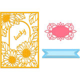 3Pcs Sunflowers Frame Metal Cutting Dies Stencils for DIY Scrapbook Card Making