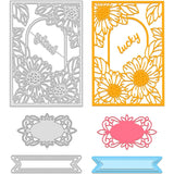 3Pcs Sunflowers Frame Metal Cutting Dies Stencils for DIY Scrapbook Card Making