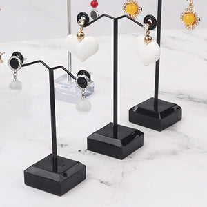 3Pcs T Bar Stud Earrings Display Stand Holder Acrylic Jewelry Tree for Necklaces