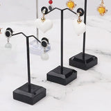 3Pcs T Bar Stud Earrings Display Stand Holder Acrylic Jewelry Tree for Necklaces