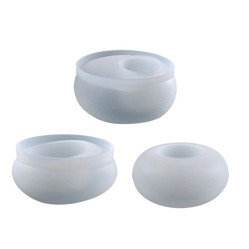 3Pcs Tea Candle Holder Resin Silicone Mould, DIY Home Decor