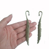 3Pcs Tibetan Feather Leaf Bookmarks DIY Jewelry Stationery