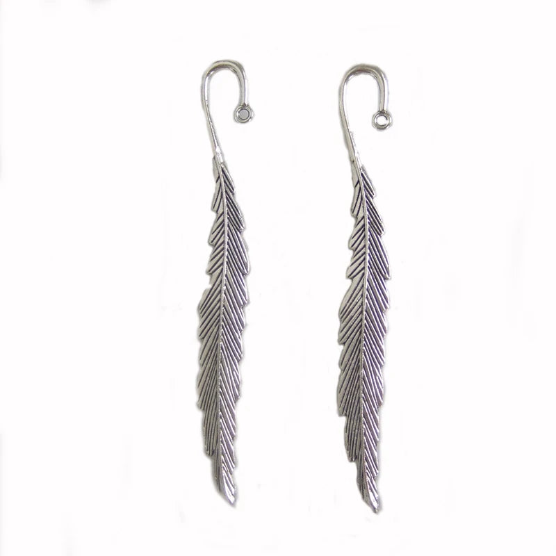 3Pcs Tibetan Feather Leaf Bookmarks DIY Jewelry Stationery
