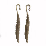 3Pcs Tibetan Feather Leaf Bookmarks DIY Jewelry Stationery