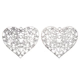 3Pcs Tibetan Silver Heart Charms Pendants DIY Necklaces Jewelry Making