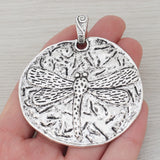 3Pcs Tibetan Silver Dragonfly Charms Pendants 63x58mm