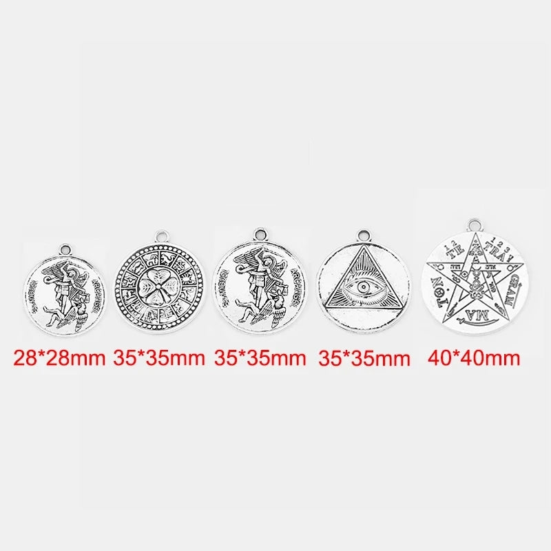 3Pcs SanMIGUEL ARCANGEL Pentagram Charms for DIY Jewelry Making