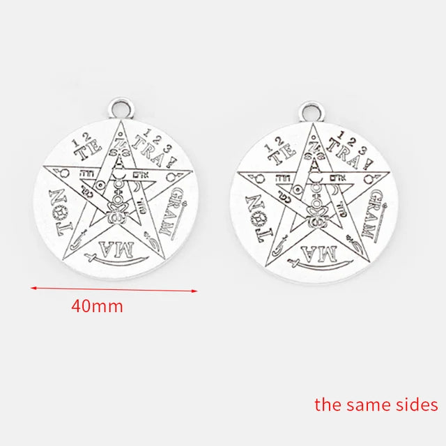 3Pcs SanMIGUEL ARCANGEL Pentagram Charms for DIY Jewelry Making