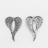 3Pcs Patina Angle Wings Feather Charms Pendant DIY Necklace