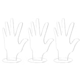 3Pcs Transparent Acrylic Hand Display Stand for Bracelet Rings Gloves