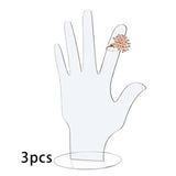 3Pcs Transparent Acrylic Hand Display Stand for Bracelet Rings Gloves