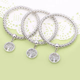 Tree Of Life Charm Bracelets for Women Popcorn Chain Adjustable Bangle