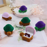 3Pcs Velvet Ring Display Box Wedding Ear Stud Earrings Storage Case