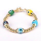 3Pcs Evil Eye Bracelet Lucky Eye Heart Oval Adjustable Jewelry Gift