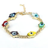 3Pcs Evil Eye Bracelet Lucky Eye Heart Oval Adjustable Jewelry Gift