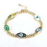 3Pcs Evil Eye Bracelet Lucky Eye Heart Oval Adjustable Jewelry Gift