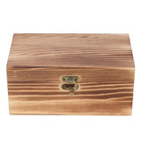 3Pcs Unfinished Wooden Tea Treasure Chest Jewelry Case Storage