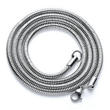 3Pcs Unisex Stainless Steel Snake Chain Necklace 0.9-4.2mm Never Turn Off