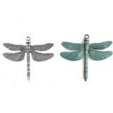 3Pcs Dragonfly Charms Pendant DIY Necklace Making Supplies