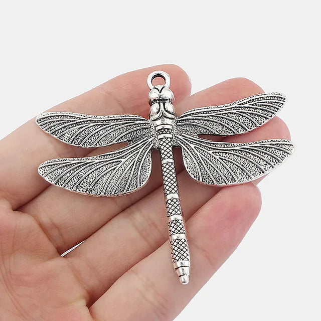 3Pcs Dragonfly Charms Pendant DIY Necklace Making Supplies