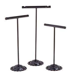 Vintage Alloy Earrings Keys Bracelet Display T-Shape Stand Showcase