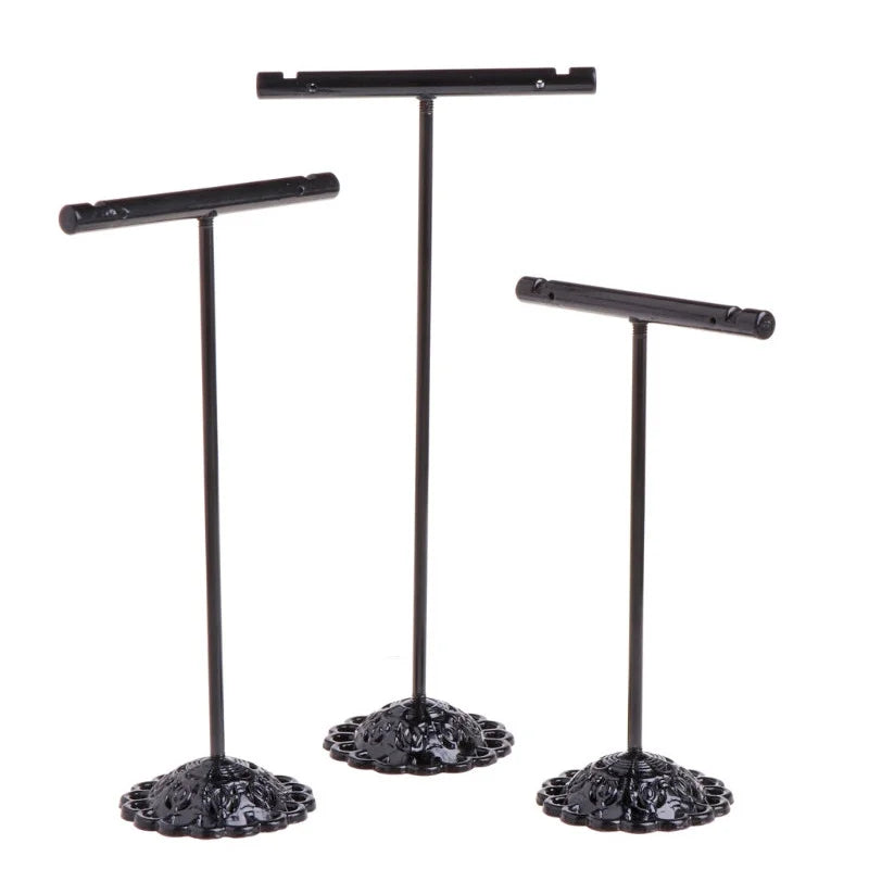 Vintage Alloy Earrings Keys Bracelet Display T-Shape Stand Showcase