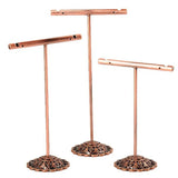 Vintage Alloy Earrings Keys Bracelet Display T-Shape Stand Showcase
