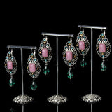 Vintage Alloy Earrings Keys Bracelet Display T-Shape Stand Showcase