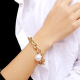 3Pcs Vintage Pearl Bracelet Wedding Bracelet Female Jewelry