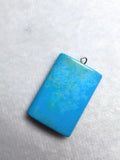3Pcs Natural Turquoise Oblong Shape Pendants
