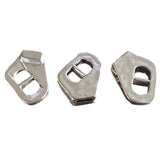 3Pcs Antique Silver Flat Buckle Clasp for DIY 10x2mm Leather Bracelet