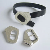 3Pcs Antique Silver Flat Buckle Clasp for DIY 10x2mm Leather Bracelet