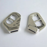 3Pcs Antique Silver Flat Buckle Clasp for DIY 10x2mm Leather Bracelet