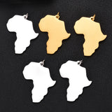 3Pcs Africa Map Stainless Steel Charms Pendants DIY Jewelry Making
