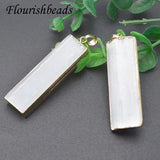 3Pcs Natural Selenite Stone Crystal Column Yogi Reiki Healing Pendant DIY
