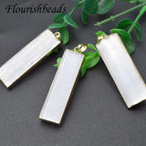 3Pcs Natural Selenite Stone Crystal Column Yogi Reiki Healing Pendant DIY