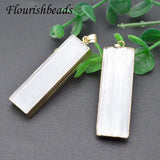 3Pcs Natural Selenite Stone Crystal Column Yogi Reiki Healing Pendant DIY