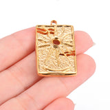 3Pcs Sun Stainless Steel 18K Plated Charms Pendant DIY Necklace Bracelet Making
