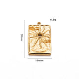 3Pcs Sun Stainless Steel 18K Plated Charms Pendant DIY Necklace Bracelet Making