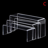 3Pcs Acrylic Display Stand Mini Figure Storage Rack Jewelry Holder Organizer