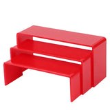 3Pcs Acrylic Display Stand Mini Figure Storage Rack Jewelry Holder Organizer