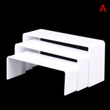 3Pcs Acrylic Display Stand Mini Figure Storage Rack Jewelry Holder Organizer