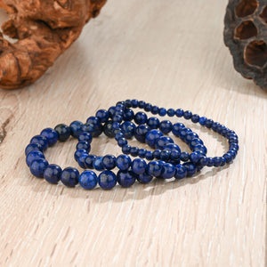 3Pcs/set Pink Quartzs Beads Bracelet Natural Stone Stretch Bracelets