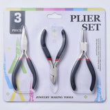 3Pcs Carbon Steel Jewelry Pliers Sets DIY Tools