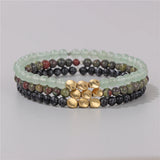 3Pcs/set Natural Stone Bracelet Lucky Charm Yoga Beaded Bracelets