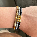 3Pcs/set Natural Stone Bracelet Lucky Charm Yoga Beaded Bracelets