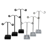 Metal Earring Nacklace Jewelry Display Holder with Clear Base Stand