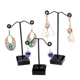 Metal Earring Nacklace Jewelry Display Holder with Clear Base Stand