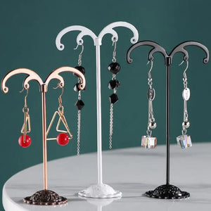 3Pcs Metal Earring Display Stand Antique Organizer