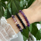 3Pcs Natural Stone Beaded Bracelet 6mm Beads for Women Men Party Gift